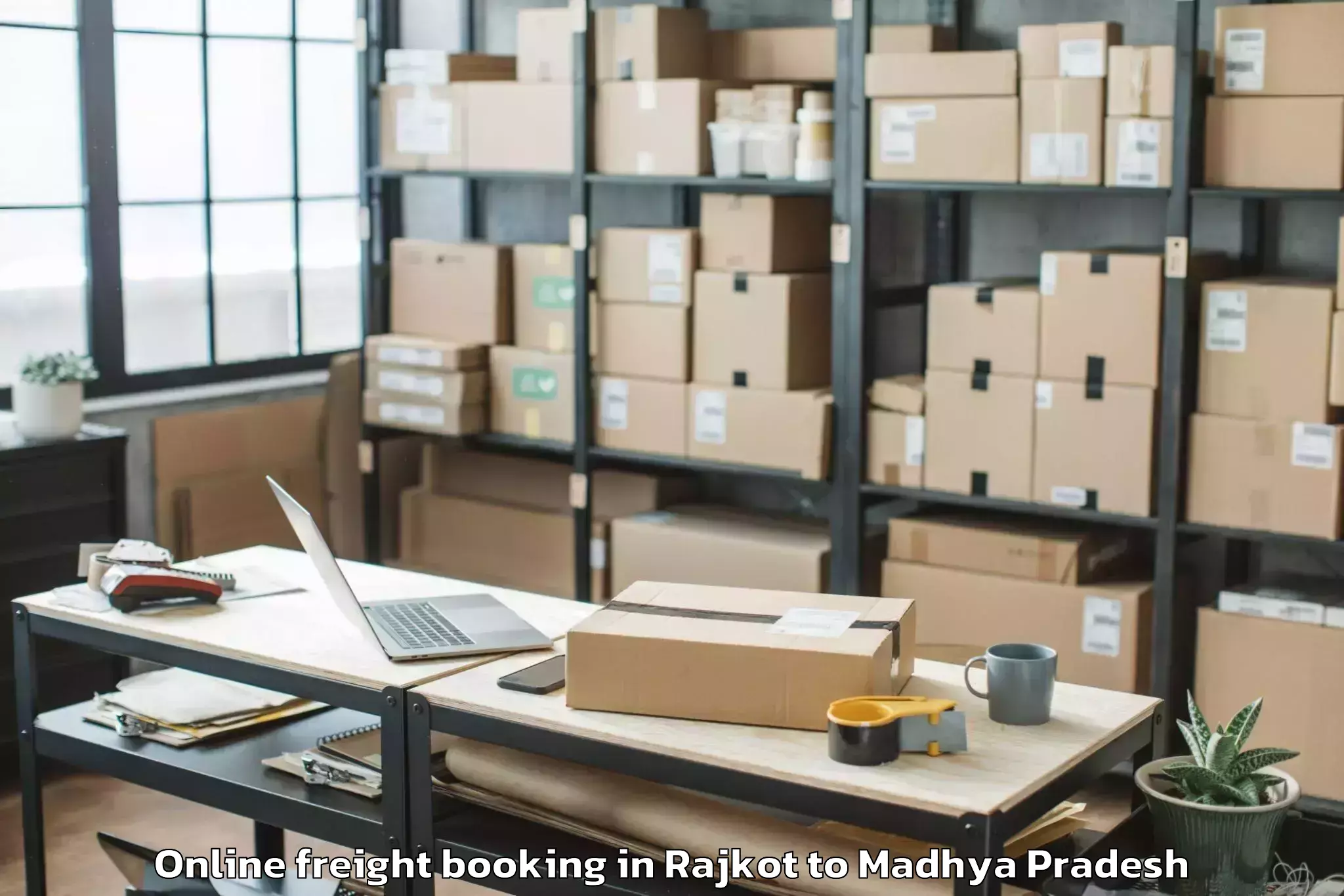 Reliable Rajkot to Rahatgarh Online Freight Booking